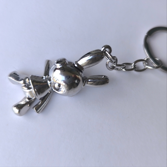 Space Bunny Animated Moving Hands Legs Keychain Key Ring - Picture 7 of 11